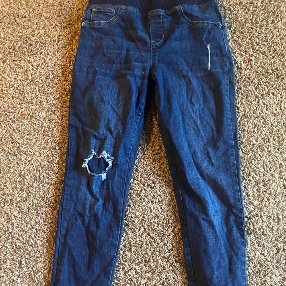 Dark denim jeggings